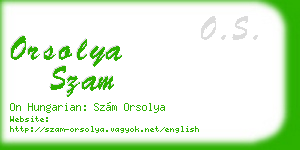 orsolya szam business card